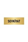 Metal Yönlendirme Levhası, Departman Kapı Isimliği Sevkiyat 5x20 Cm Altın Renk