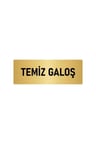 Metal Yönlendirme Levhası, Departman Kapı Isimliği Temiz Galoş 5x20 Cm Altın Renk