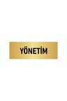 Metal Yönlendirme Levhası, Departman Kapı Isimliği Yönetim 5x20 Cm Altın Renk