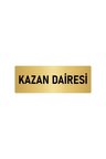 Metal Yönlendirme Levhası, Departman Kapı Isimliği Kazan Dairesi 7x20 Cm Altın Renk