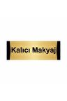 Kalıcı Makyaj 10x20cm Altın Renk Metal Yönlendirme Levhası