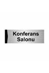 Konferans Salonu 7x20cm Gümüş Renk Metal Yönlendirme Levhası