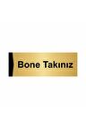 Bone Takınız 10x20cm Altın Renk Metal Yönlendirme Levhası