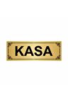Kasa 7x20cm Altın Renk Metal Yönlendirme Levhası