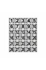 Metal Kapı,masa,dolap Numarası 10x10cm 30 Adet (1..30) Gümüş Renk Metal