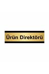 Ürün Direktörü 5x20cm Altın Renk Metal Yönlendirme Levhası