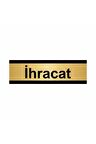 Ihracat 7x20cm Altın Renk Metal Yönlendirme Levhası
