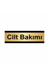 Cilt Bakımı 10x20cm Altın Renk Metal Yönlendirme Levhası