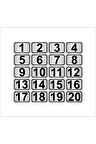 Metal Kapı,masa,dolap Numarası 15cmx20cm 20 Adet Dikdörtgen (1…20) Gümüş Renk Metal