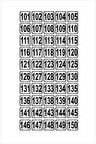 Metal Kapı,masa,dolap Numarası 4cmx4cm 50 Adet (101…150) Gümüş Renk Metal