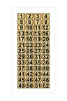 Metal Kapı,masa,dolap Numarası 15cmx20cm 52 Adet Dikdörtgen (1…52) Altın Renk Metal