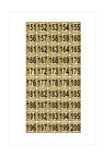 Metal Kapı,masa,dolap Numarası 4cmx4cm 50 Adet (151…200) Altın Renk Metal