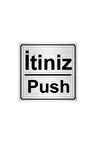 Itiniz/Push 15cmx15cm Metal Yönlendirme Levhası Gümüş Renk Metal