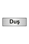 Duş Yönlendirme Levhası 5 cm x 20 cm Gümüş Renk Metal
