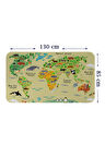 Eğitici Dünya Haritası Dünya Atlası Çocuk ve Bebek Odası Duvar Sticker-85x130-3772