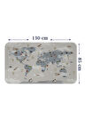 Eğitici Dünya Haritası Dünya Atlası Çocuk ve Bebek Odası Duvar Sticker-85x130-3826
