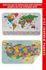 Eğitici - Öğretici Dünya ve Türkiye Haritası Çocuk Odası Duvar Sticker-60x105-3885