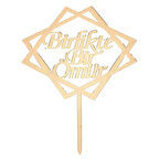 Pasta Üstü Yazısı Birlikte Bir Ömür - Gold