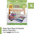 Magic Saver Bag 4'lü Vakumlu Poşet Set-1