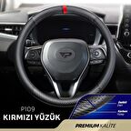 PANDA OTO DİREKSİYON KILIFI - DELİKLİ DERİ / KARBON / YÜZÜKLÜ