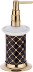 Pure Geometrik Siyah Gold takım Üstü Sıvı Sabunluk Aks-211