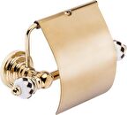 Pure Geometrik Siyah Altın / Pvd Gold Kapaklı Kağıtlık Aks-204