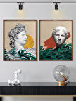 Vetro Design Afrodit ve Apollon Çerçeveli Tablo Set