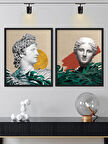 Vetro Design Afrodit ve Apollon Çerçeveli Tablo Set