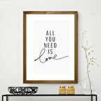 Vetro Design Ahşap Çerçeveli Poster (21x30 cm)