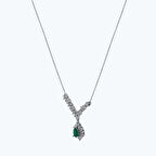 Pırlanta Zümrüt Damla Kolye