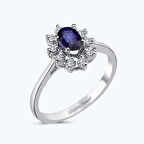 Pırlanta Safir Yüzük