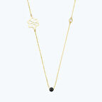 Pırlanta Spinel Taşlı Çiçek Kolye