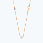 Pırlanta İncili Anahtar Kalp Kolye