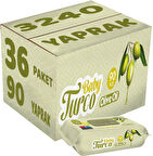 Baby Turco Islak Havlu Mendil 90 Yaprak Zeytinyağlı 36 Lı Set 3240 Yaprak Plastik Kapaklı