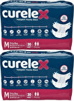 Curelex Hasta Bezi Yetişkin Bel Bantlı Tekstil Yüzey M-Orta Boy 60 Adet Tekli Pk (2PK*30)