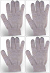 Derma Naturel Therapy Saf Yün Parmaklı Banyo Eldiveni T-478 (4 Lü Set)