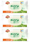 Evony Hijyenik Temizlik Islak Havlu Mendil 50 Yaprak Plastik Kapaklı (3 Lü Set) 150 Yaprak