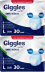 Giggles Hasta Bezi Yetişkin Emici Külot L-Büyük 60 Adet (2Pk*30)