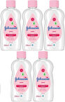Johnsons Baby Bebek Yağı 200ML Nemlendirici (Pembe) (5 Li Set)
