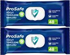 Prosafe Hasta Vücut Temizleme Islak Mendil Havlu 48 Yaprak XL (2 Li Set) Plastik Kapak