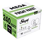 Sleepy Külot Bebek Bezi Natural Beden:4 (7-14KG) Maxi 240 Adet Mega Fırsat Pk
