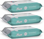 Sleepy Perine Bölgesi ve Vücut Temizleme Islak Mendil Havlu 50 Yaprak (Ebat 4XL) (3 Lü Set)