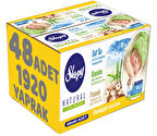 Sleepy Islak Havlu Mendil Pamuklu Yenidoğan Natural Bambu 40 Yaprak 48 Li Set (1920 Yaprak)