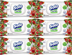 Solo Islak Havlu Mendil 50 Yaprak Elma Sirkesi & Karbonat (6 Lı Set) (2PK*3) 300 Yaprak