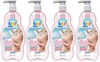 Uni Baby Bebek Kolay Tarama Saç ve Vücut Şampuanı 700ML (Pompalı) (4 Lü Set)