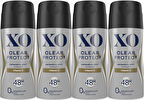 XO Deodorant 150ML Men-Erkek Clear & Protect (4 Lü Set)