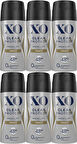 XO Deodorant 150ML Men-Erkek Clear & Protect (6 Lı Set)