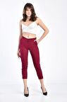 Atlas Bilek Bordo Kadın Pantolon