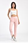 Belden Lastikli Pudra Bilek Kadın Pantolon