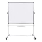  120X140 CM-360° DÖNERLİ AYAKLI ÇİFT TARAFLI TEKERLEKLİ MOBİL YAZI TAHTASI-PAN302